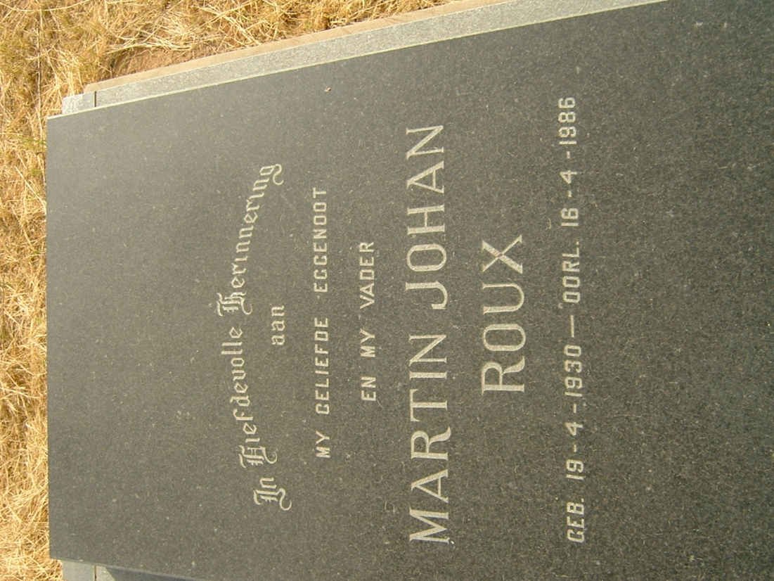ROUX Martin Johan 1930-1986