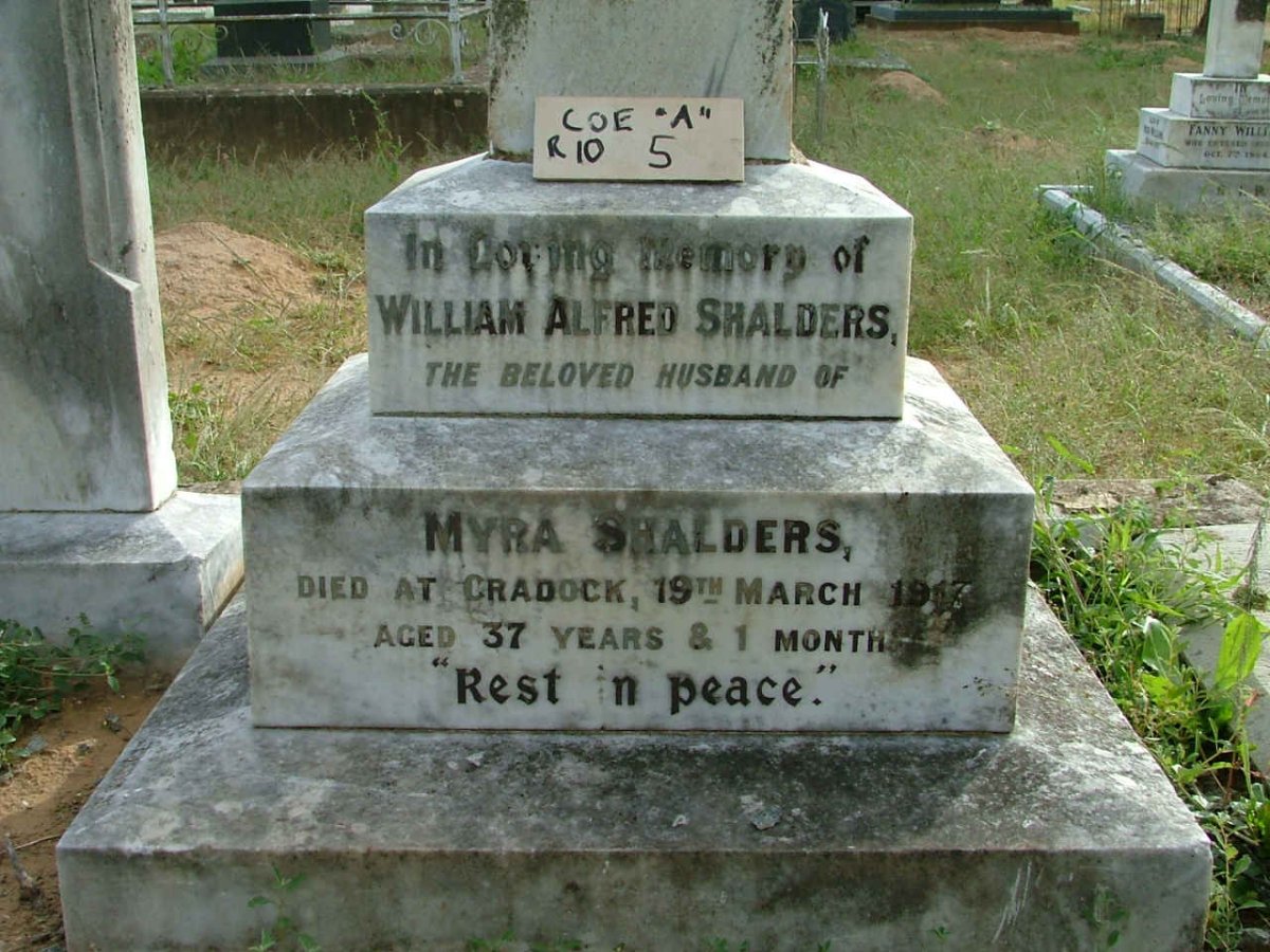 SHALDERS William Alfred -1917