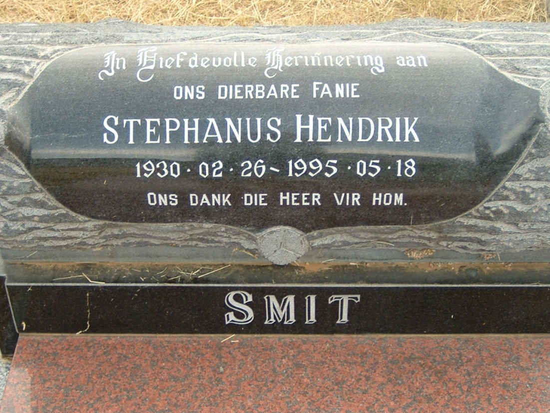 SMIT Stephanus Hendrik 1930-1995