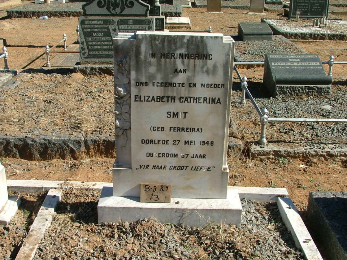 SMIT Elizabeth Catherina nee FERREIRA -1946