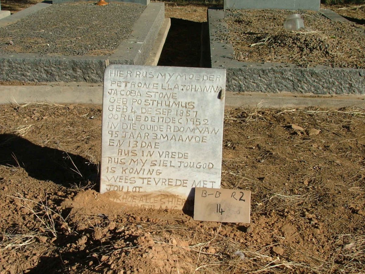 STONE Petronella Johanna Jacoba nee POSTHUMUS 1857-1952