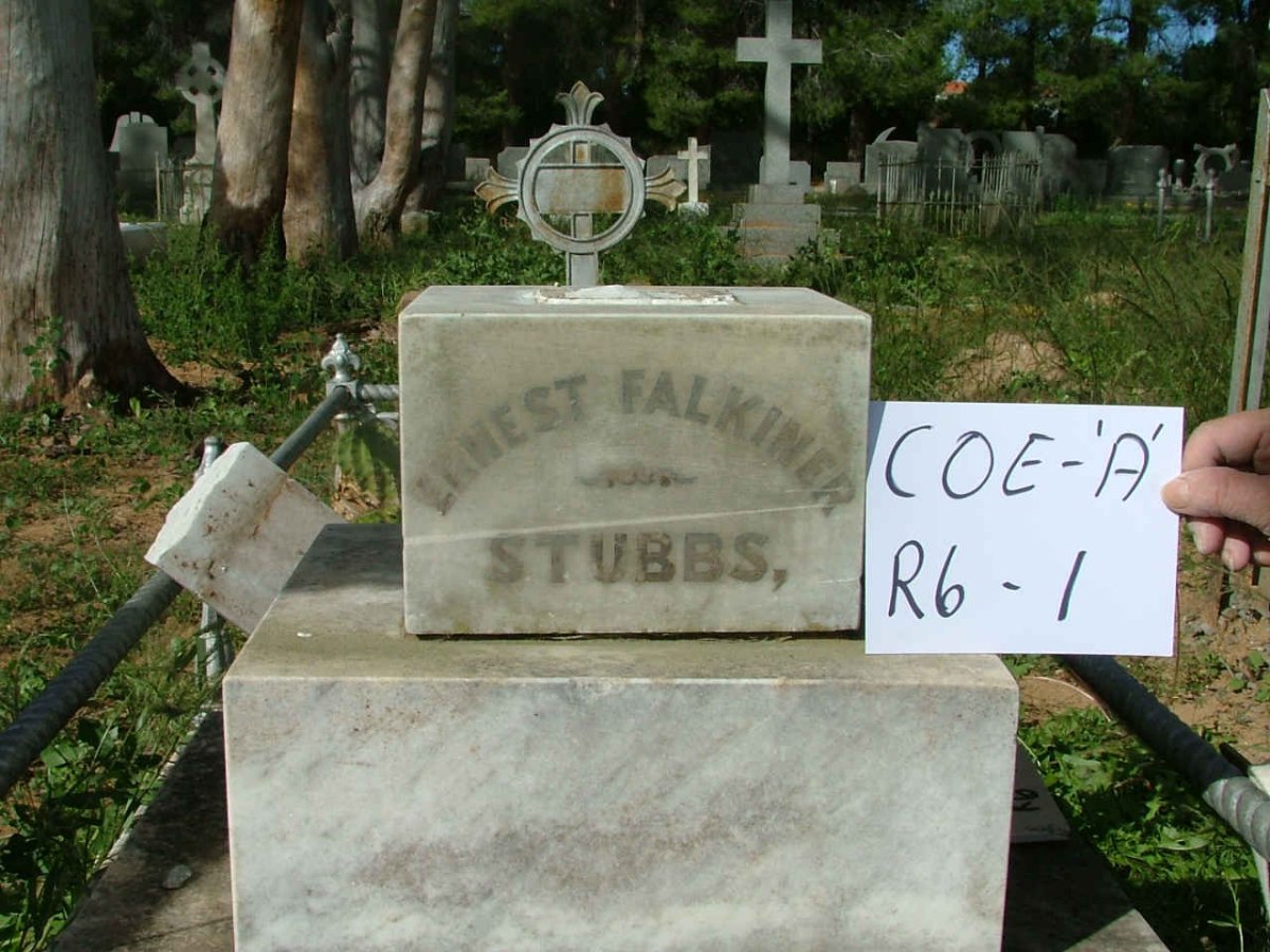 STUBBS  Ernest Falkiner 1868-1895