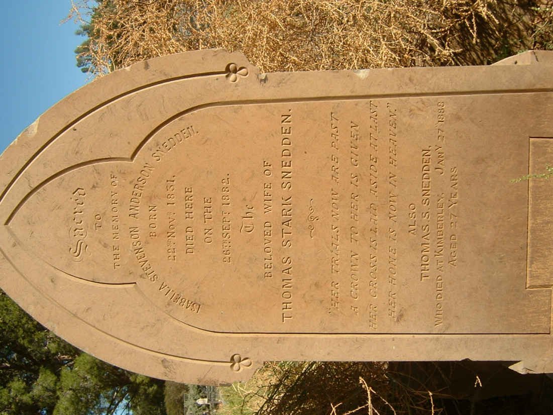 SNEDDEN Thomas S. -1898 &amp; Isabella Stevenson ANDERSON 1831-1982