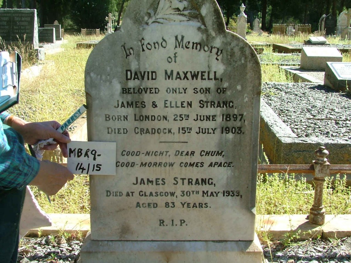 STRANG James Strang -1939 :: STRANG David Maxwell 1897-1903