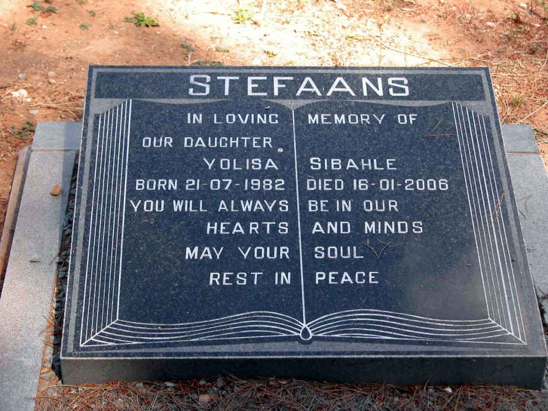 STEFAANS Yolisa Sibahle 1982-2006