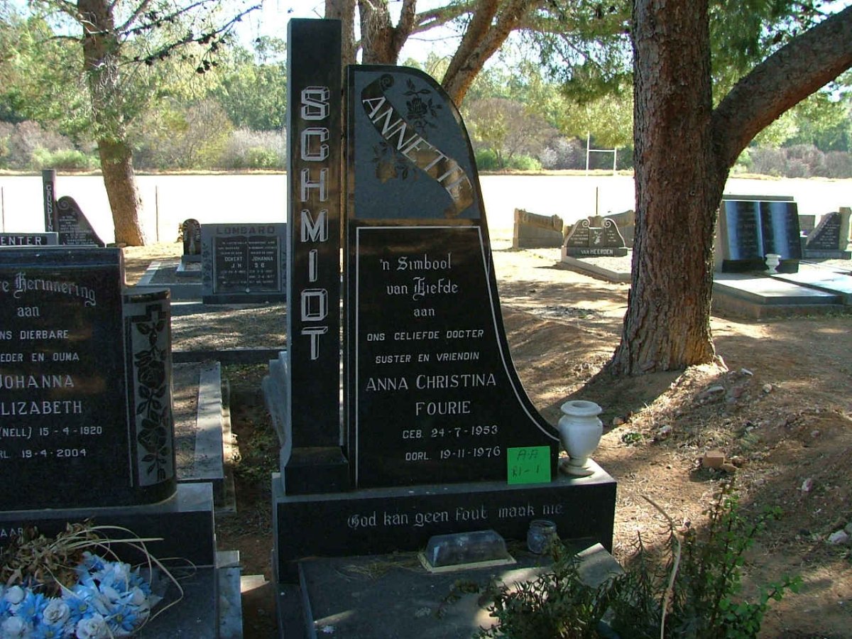 SCHMIDT Anna Christina Fourie 1953-1976