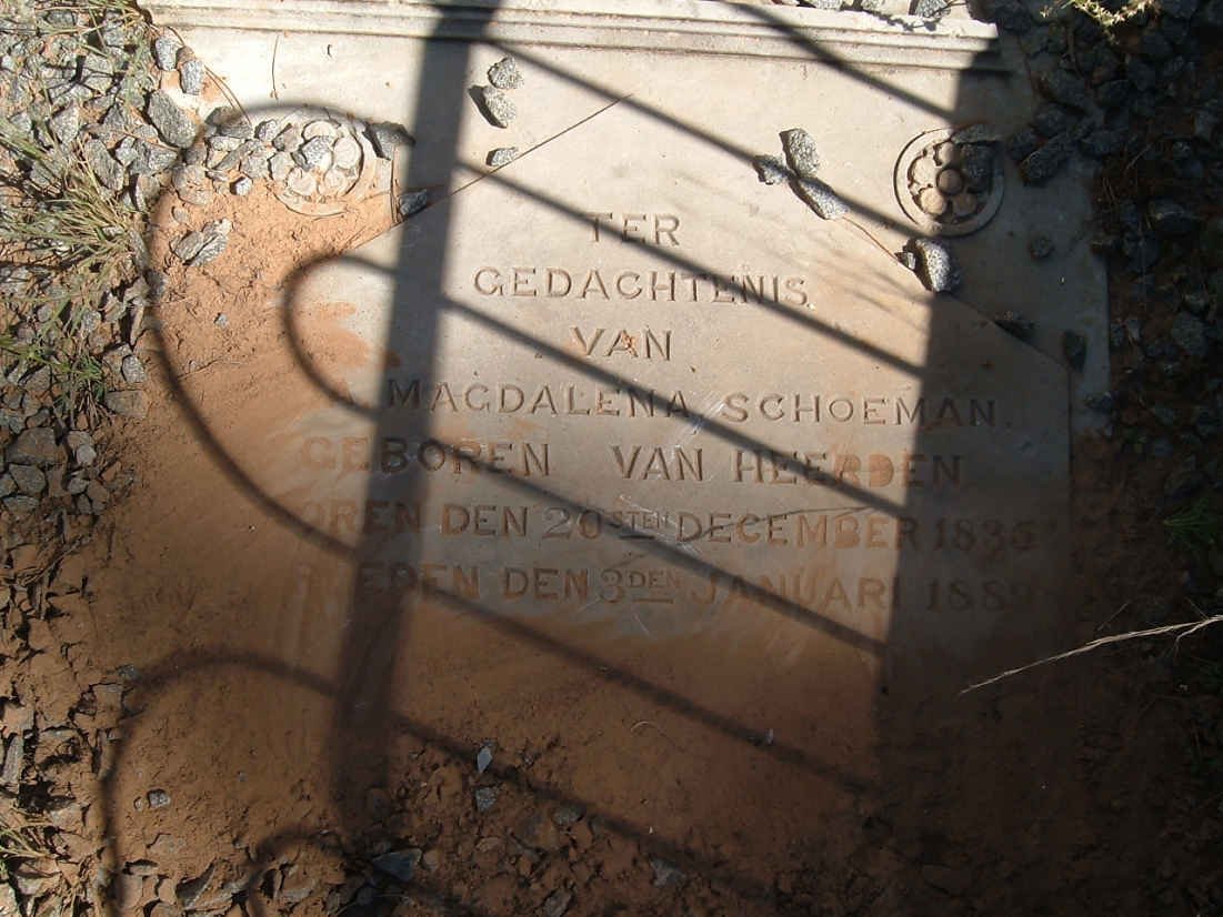 SCHOEMAN Magdalena nee VAN HEERDEN 1835-1889