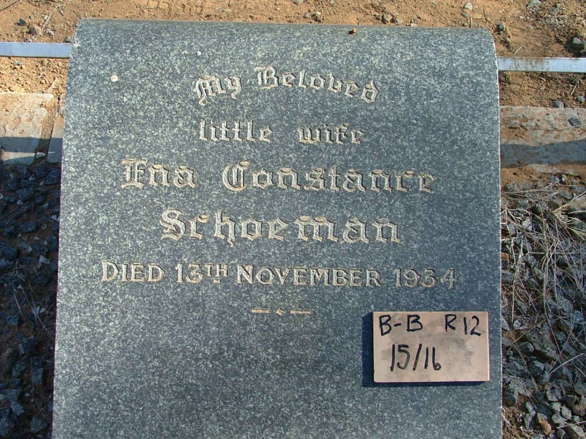 SCHOEMAN Ina Constance -1934