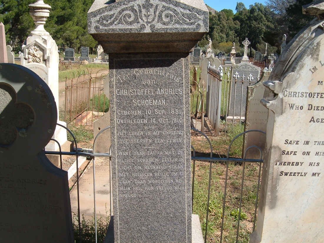 SCHOEMAN Christoffel Andries 1831-1910