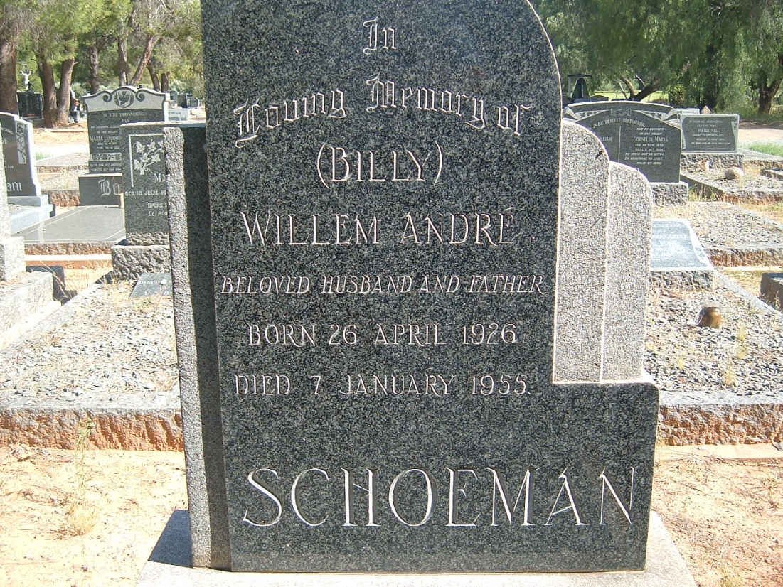 SCHOEMAN Willem André 1926-1955