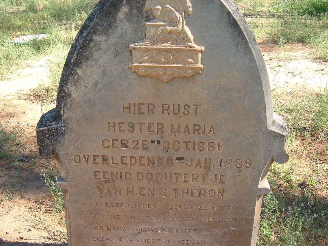 THERON Hester Maria 1881-1889