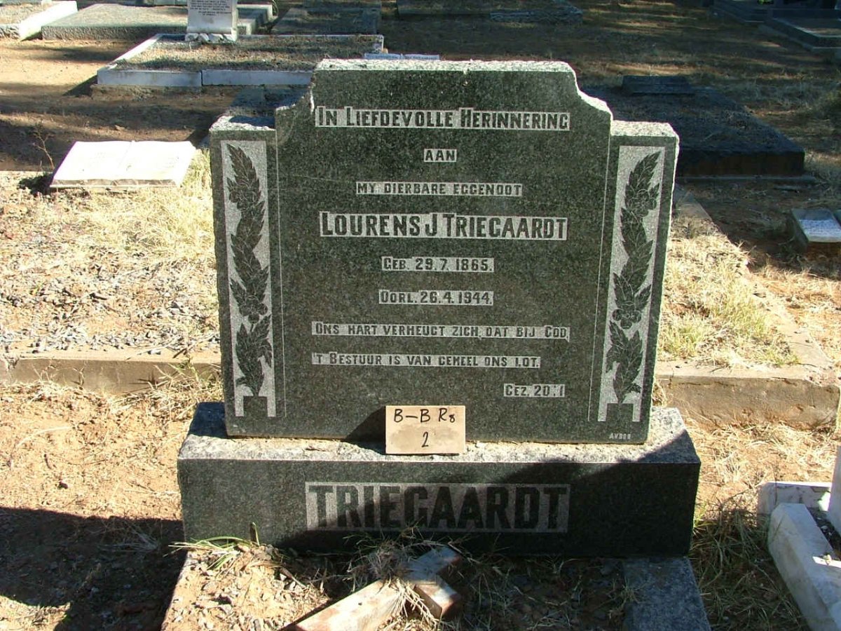 TRIEGAARDT Lourens J. 1865-1944