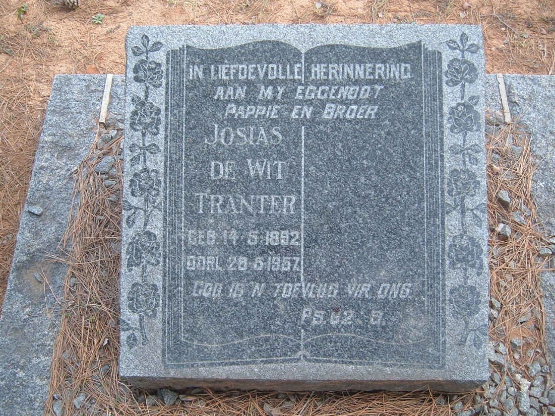 TRANTER Josias de Wit 1892-1957