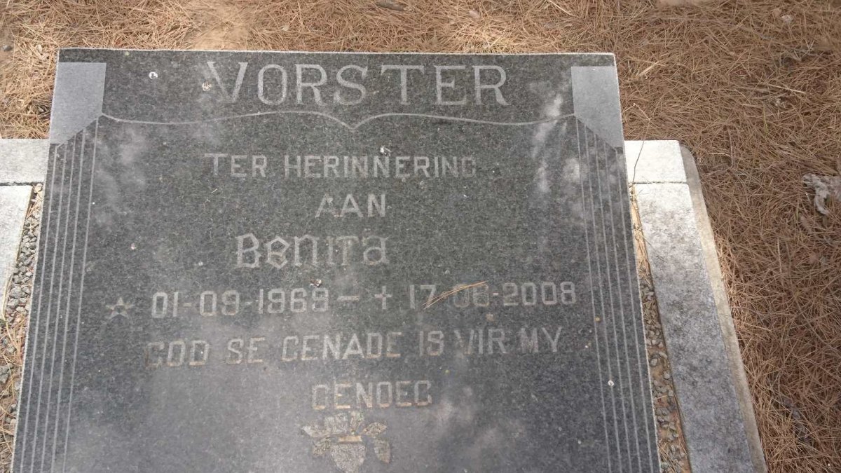 VORSTER Benita 1969-2008