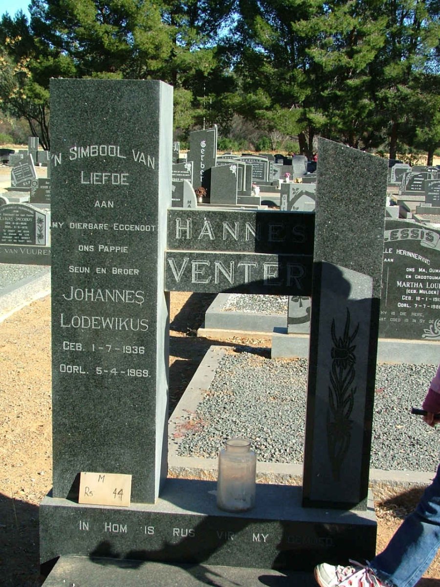 VENTER Johannes Lodewikus 1936-1969