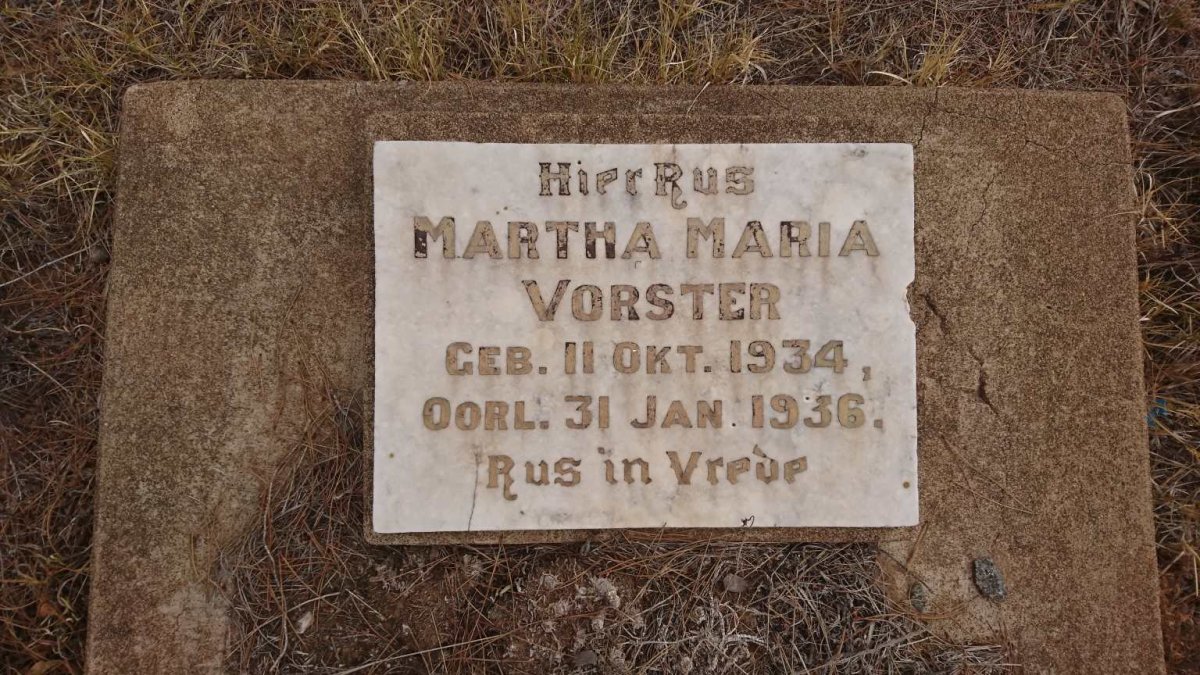 VORSTER Martha Maria 1934-1936