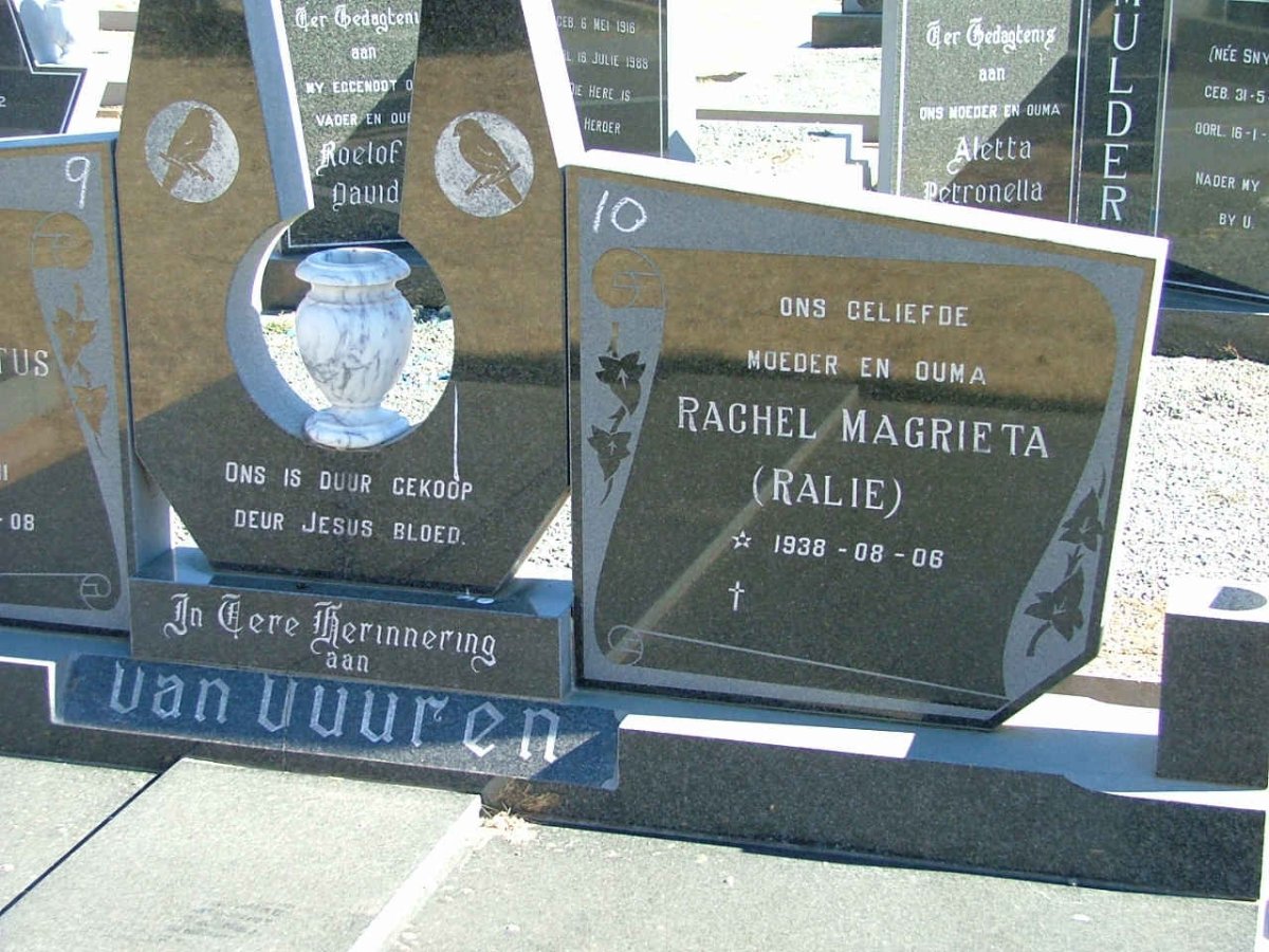 VUUREN Rachel Magrieta, van 1938-