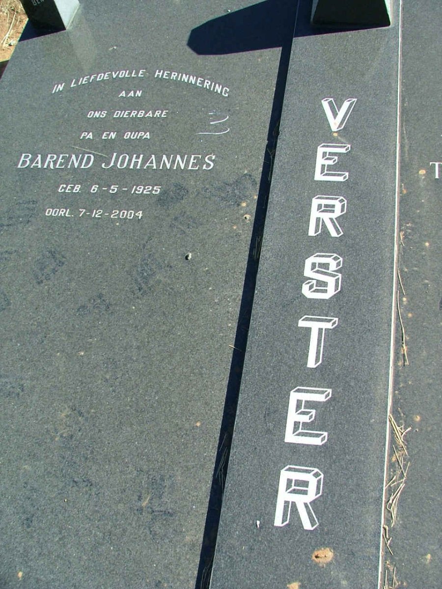 VERSTER Barend Johannes 1925-2004