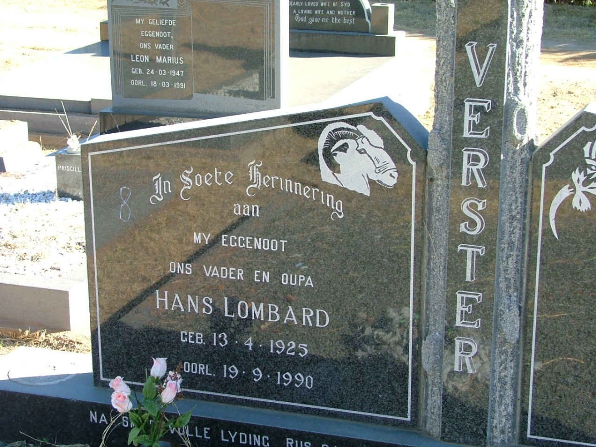 VERSTER Hans Lombard 1925-1990
