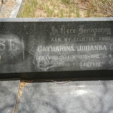 WISE Arthur Arnold 1922-2007 &amp; Catharina Johanna VOSLOO 1930-1997