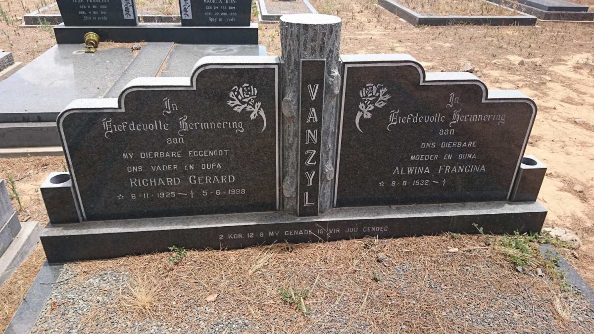 ZYL Richard Gerard, van 1925-1998 &amp; Alwina Francina 1932-