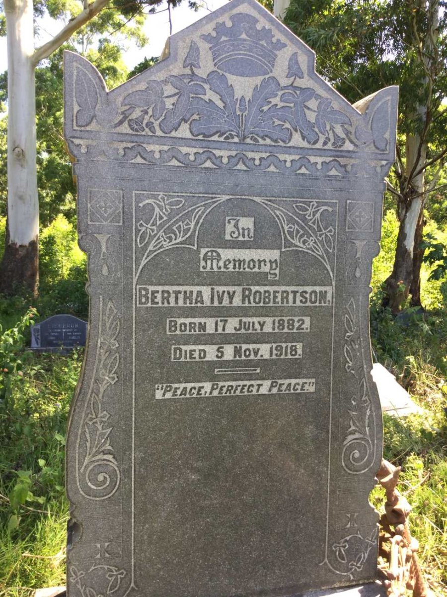 ROBERTSON Bertha Ivy 1882-1918