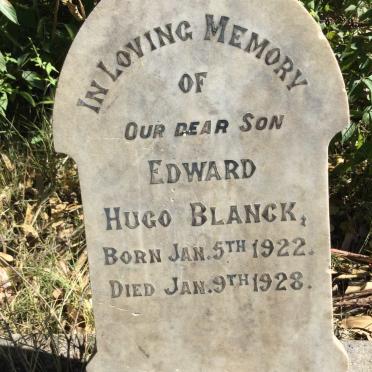 BLANCK Edward Hugo 1922-1928