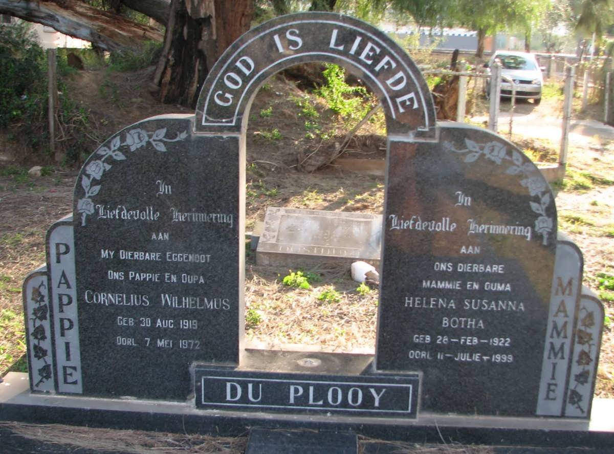 PLOOY Cornelius Wilhelmus, du 1919-1972 &amp; Helena Susanna BOTHA 1922-1999