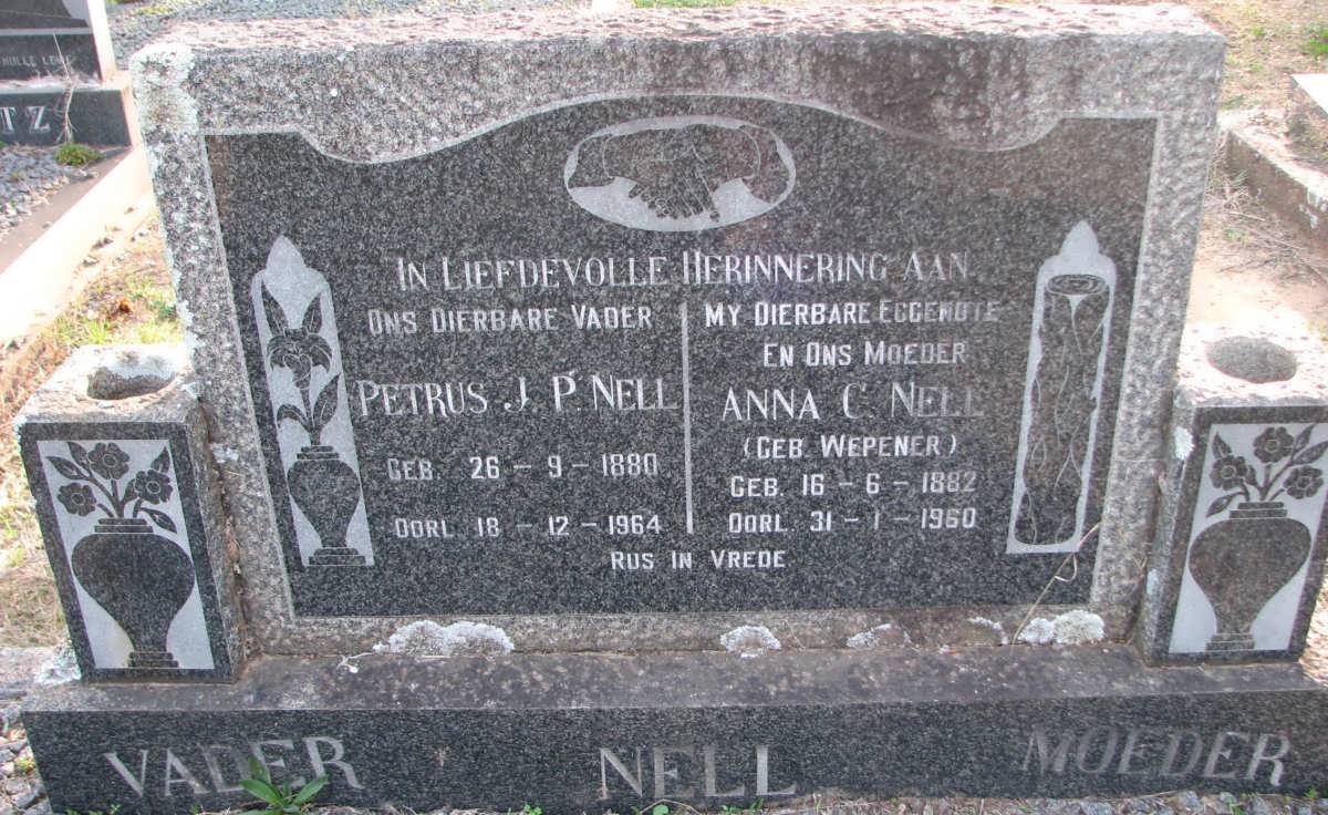 NELL Petrus J.P. 1880-1964 &amp; Anna C. WEPENER 1882-1960