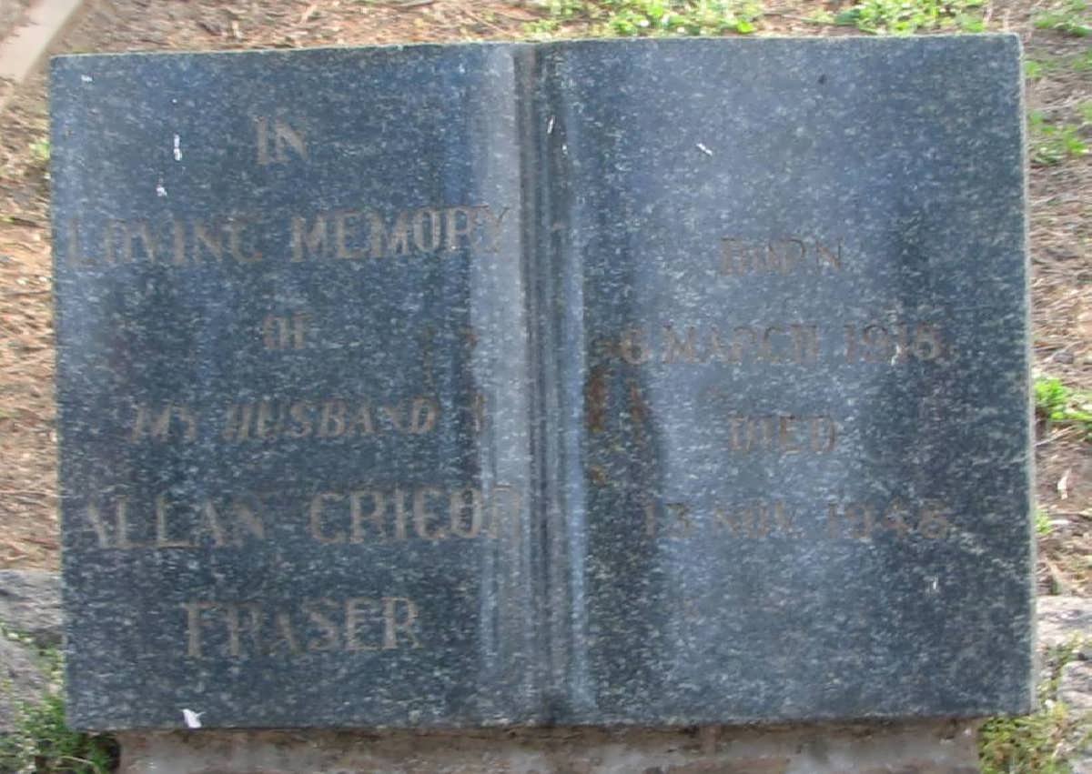 FRASER Allan Grigor 1918-1948