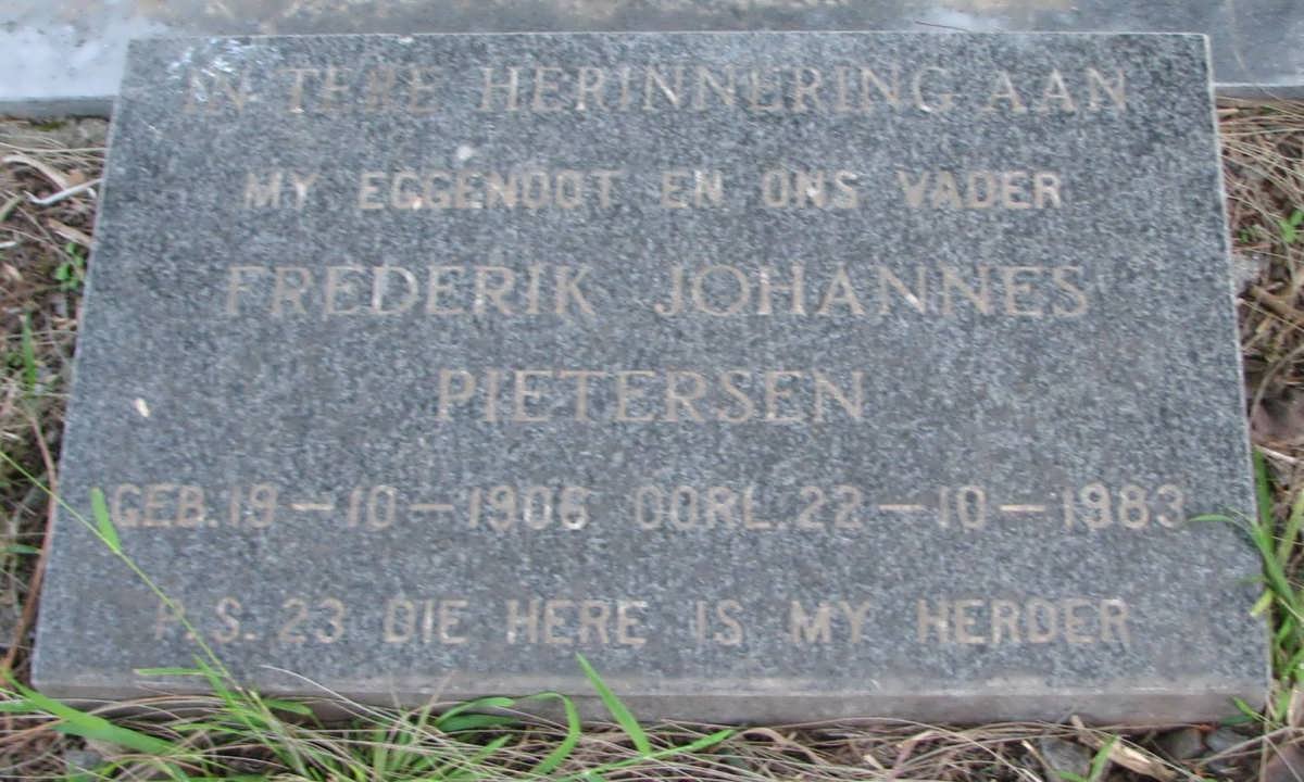 PIETERSEN Frederik Johannes 1906-1983