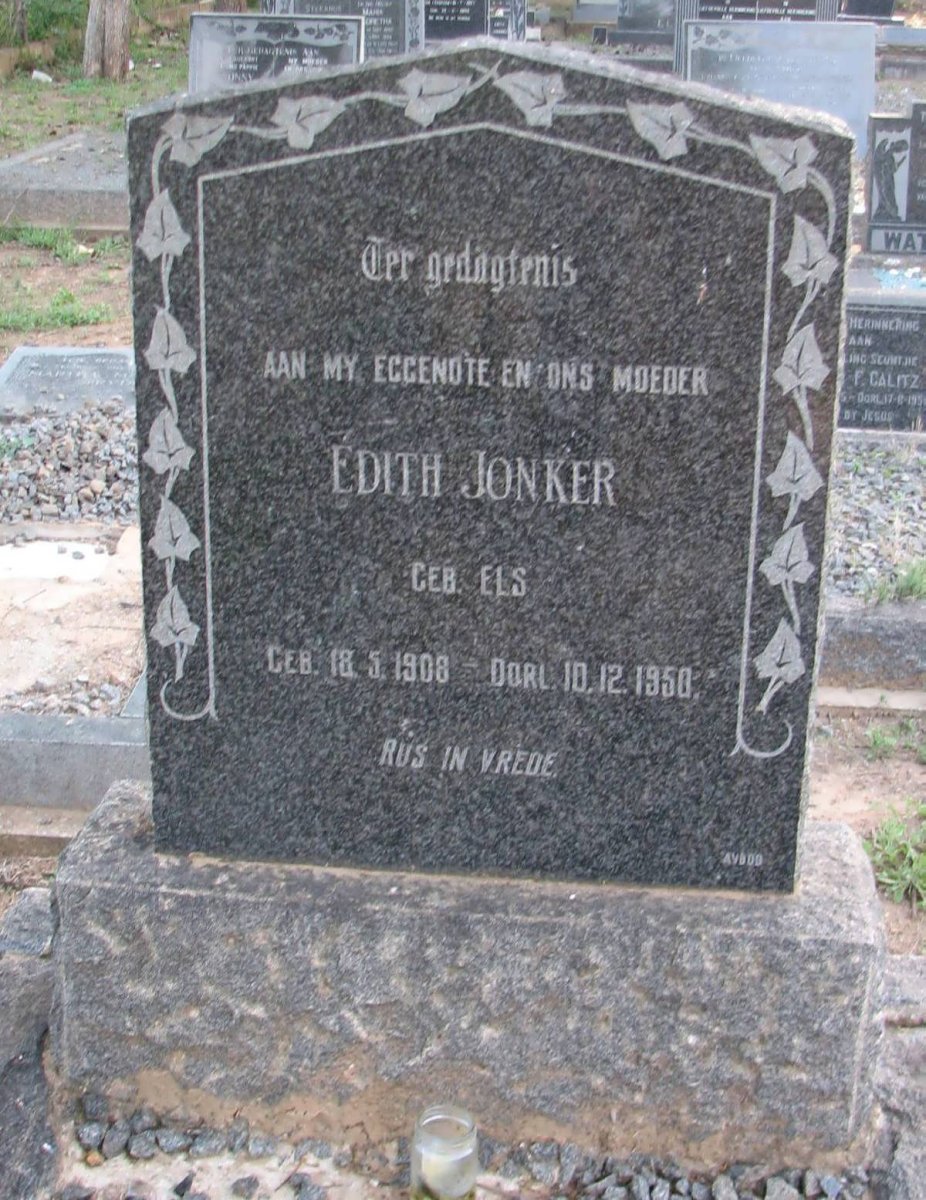 JONKER Edith nee ELS 1908-1950