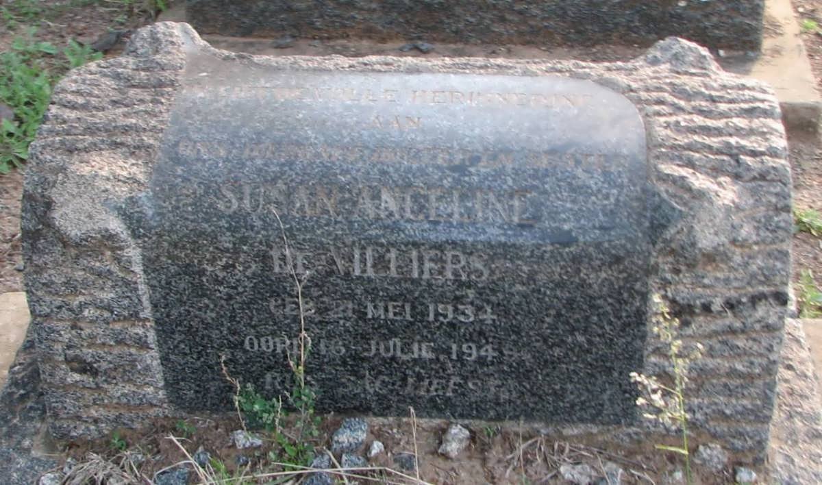 VILLIERS Susan Angeline, de 1934-1994
