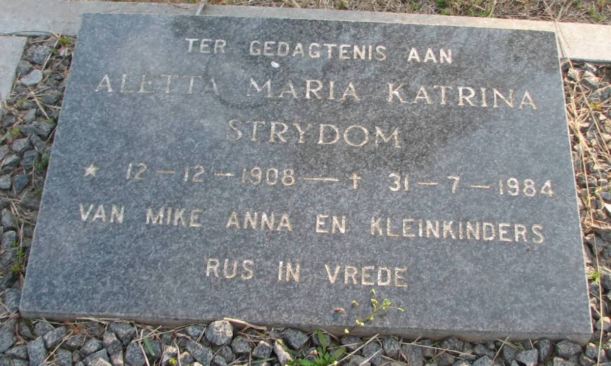 STRYDOM Aletta Maria Katrina 1908-1984