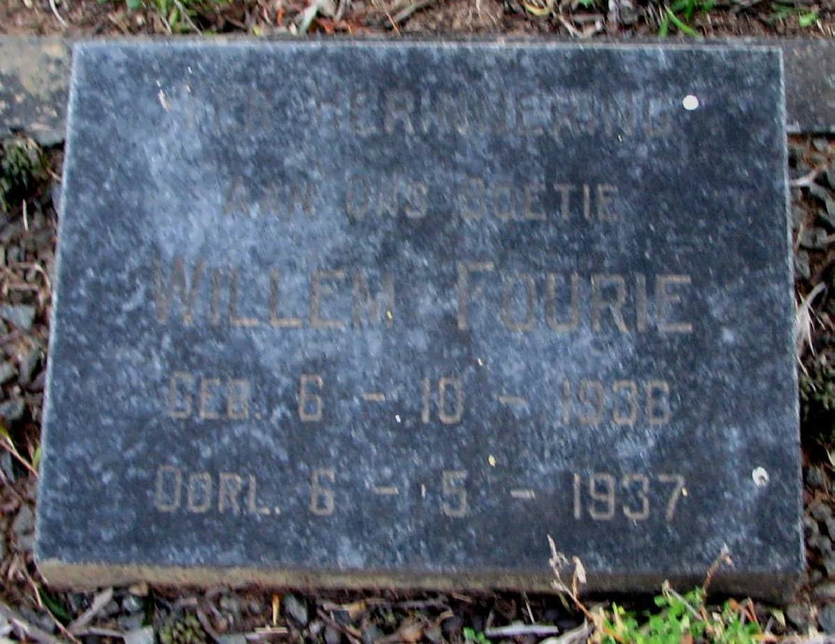 FOURIE Willem 1936-1937