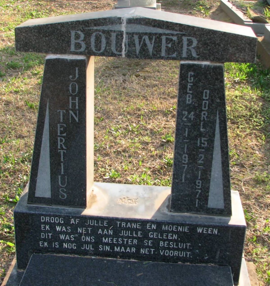 BOUWER John Tertius 1971-1971
