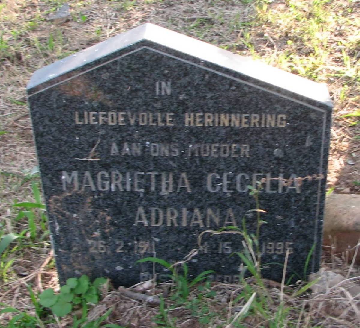 ? Magrietha Cecelia Adriana 1911-1995