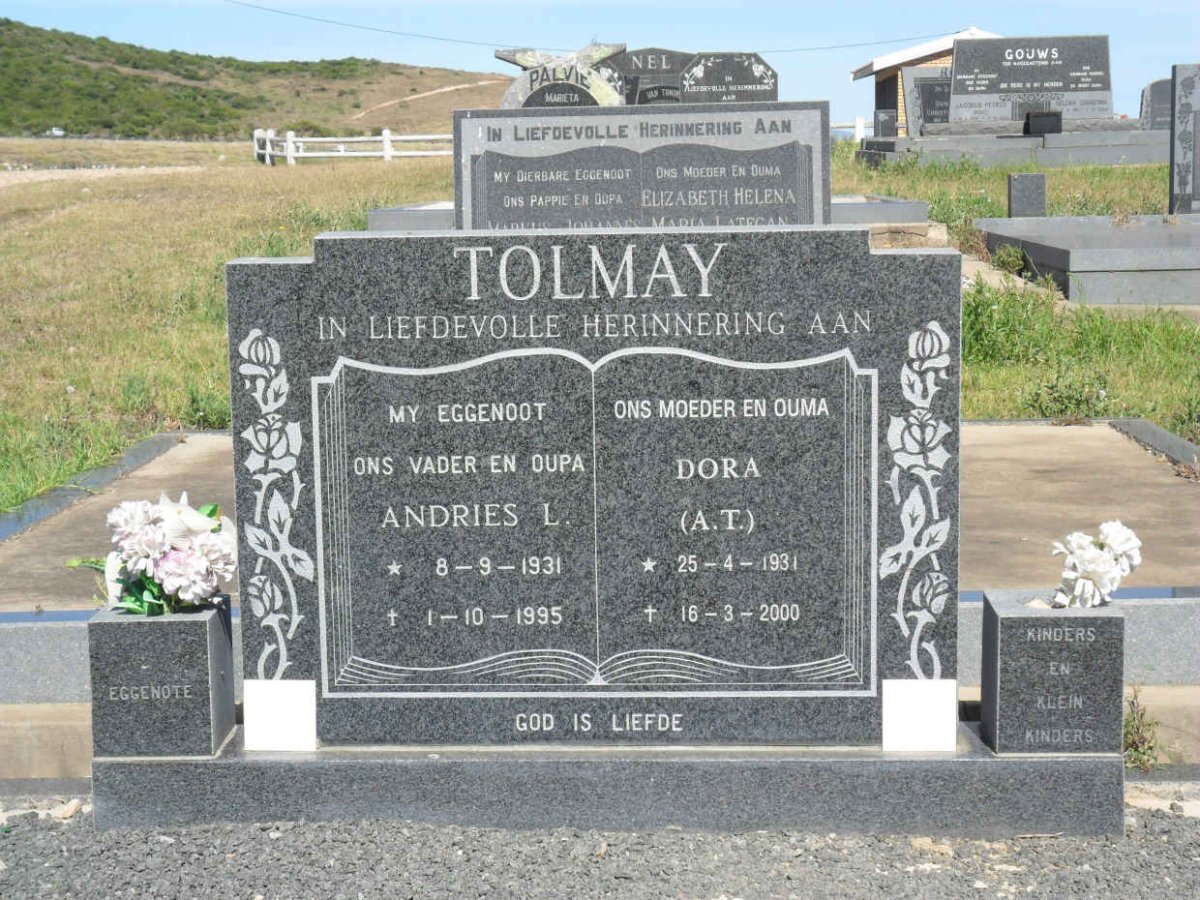 TOLMAY Andries L. 1931-1995 &amp; A.T. 1931-2000