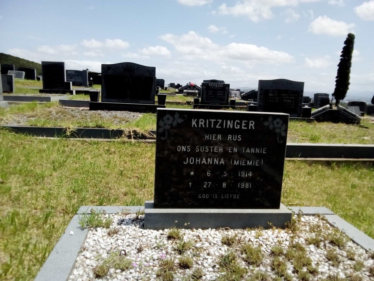 KRITZINGER Johanna 1914-1981