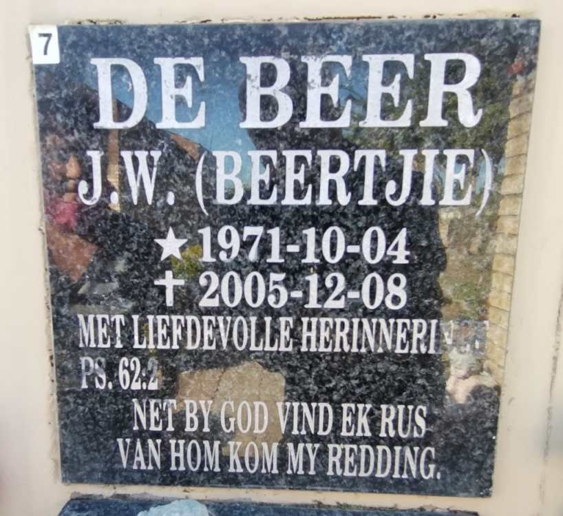 BEER J.W., de 1971-2005