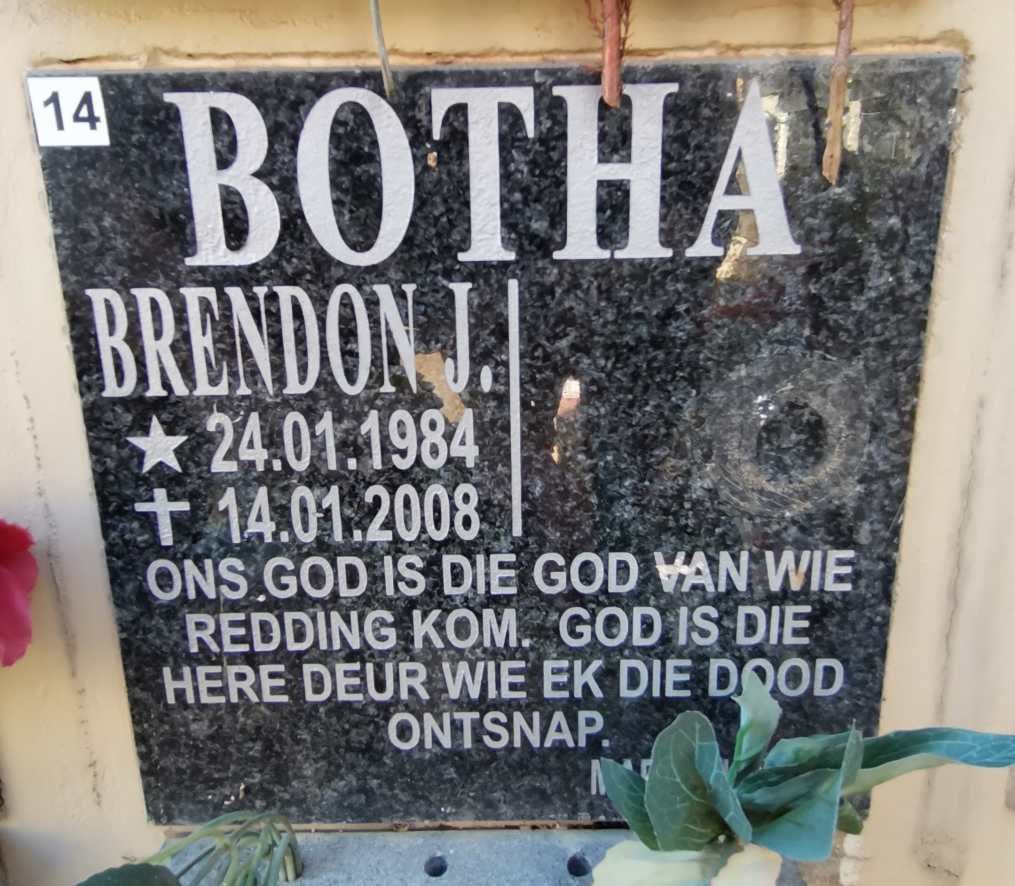 BOTHA Brendon J. 1984-2008