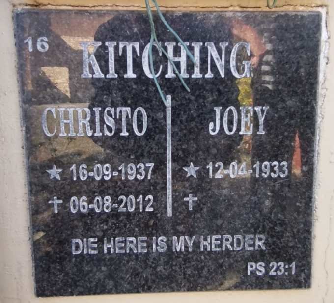 KITCHING Christo 1937-2012  &amp; Joey 1933-
