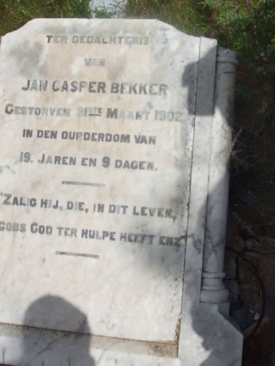 BEKKER Jan Casper -1902