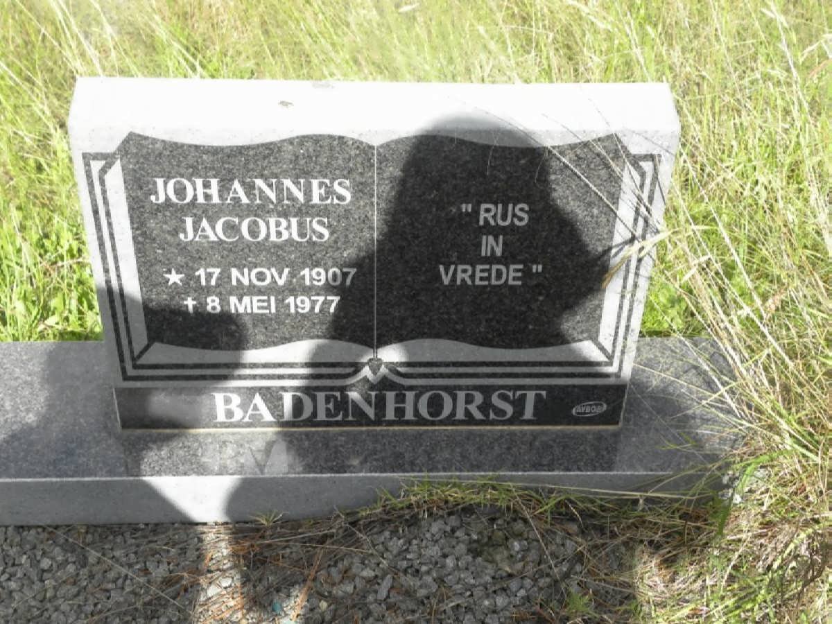 BADENHORST Johannes Jacobus 1907-1977