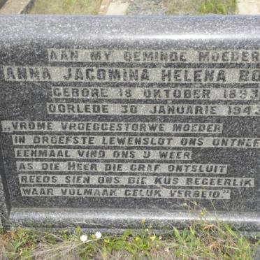 BOTHA Anna Jacomina Helena 1893-1943