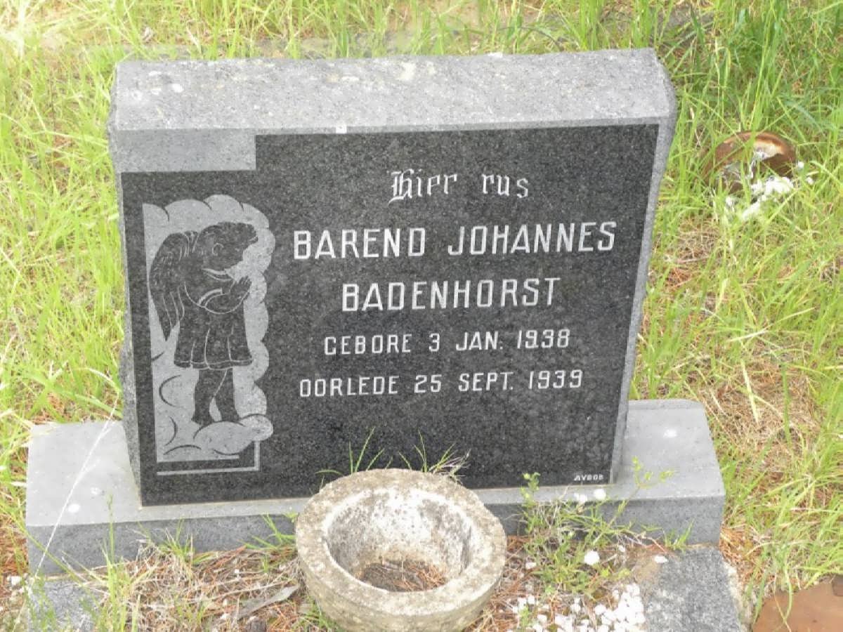 BADENHORST Barend Johannes 1938-1939