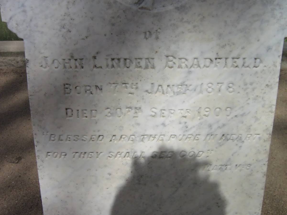 BRADFIELD John Linden 1878-1900