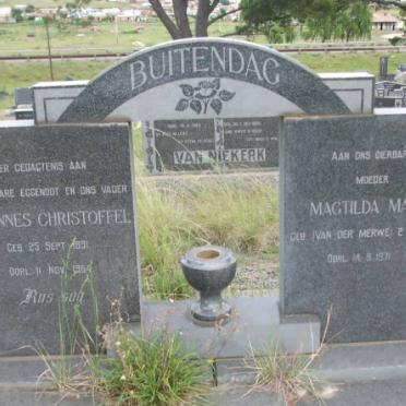 BUITENDAG Johannes Christoffel 1891-1964 &amp; Magtilda Maria VAN DER MERWE 1896-1971