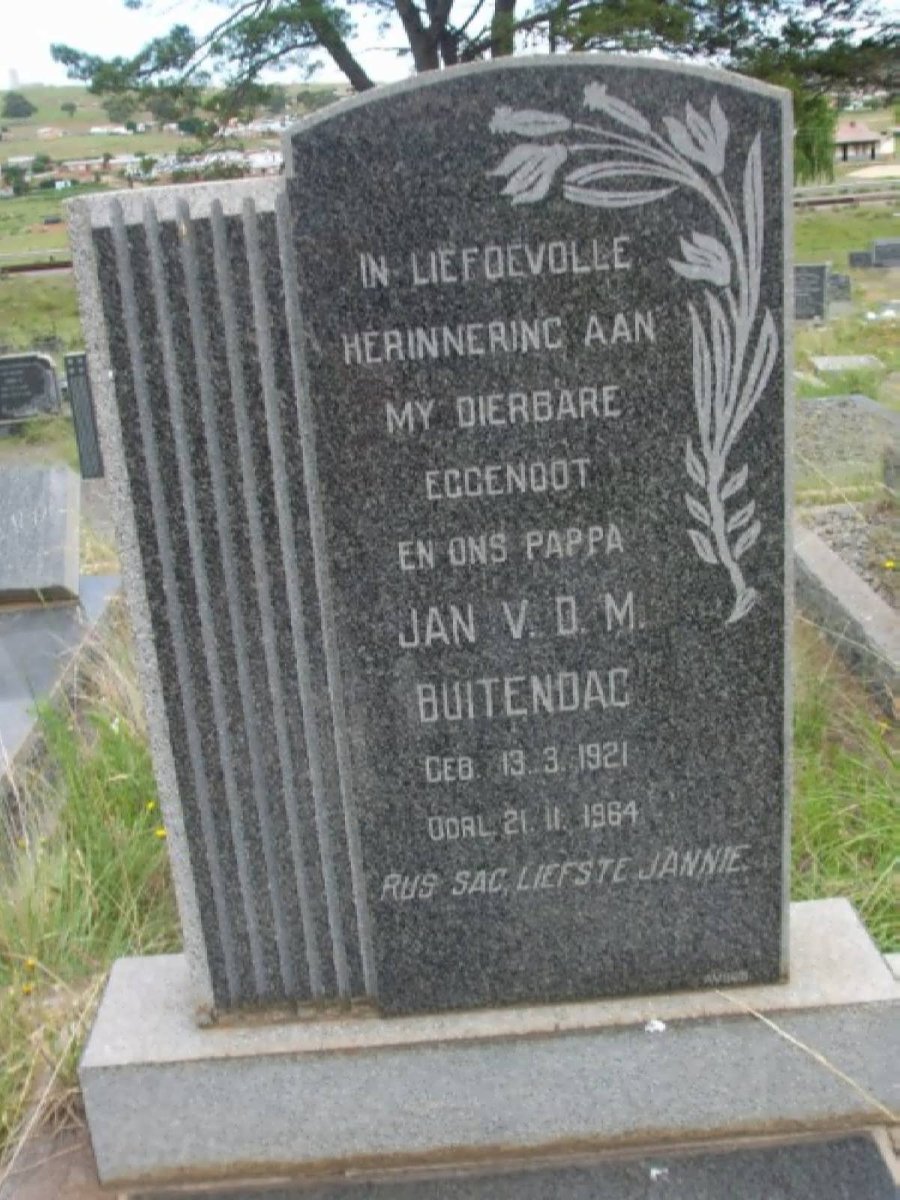 BUITENDAG Jan V.D.M. 1921-1964