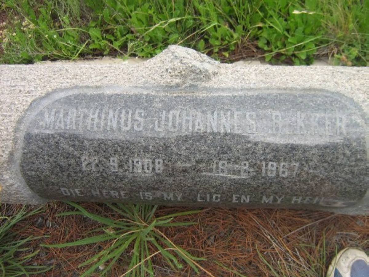 BEKKER Marthinus Johannes 1908-1967